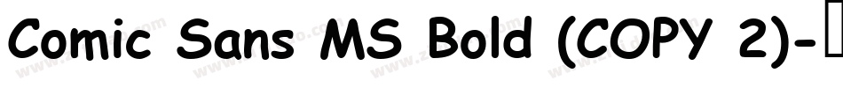 Comic Sans MS Bold (COPY 2)字体转换